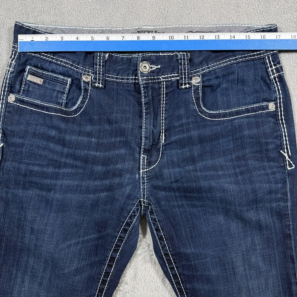Buckle Black Jake Straight Jeans Mens 36x28 Blue Light Wash Denim BBLA702